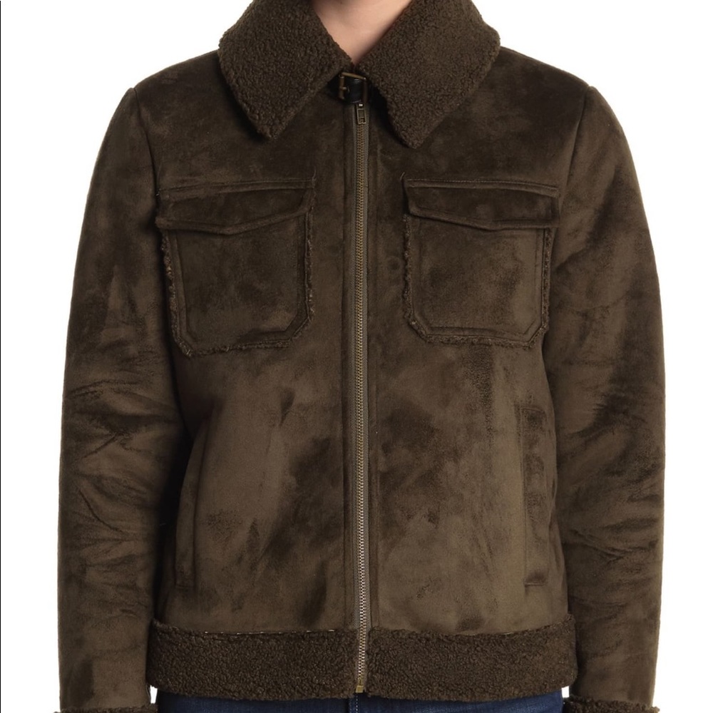 Mother shearling and suede jacket